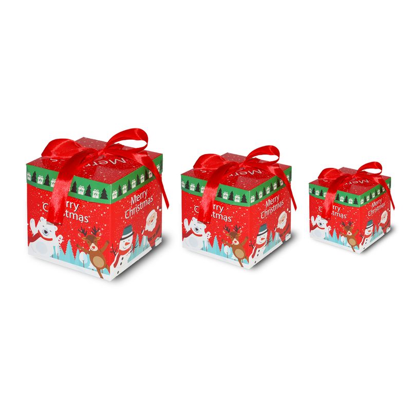 Christmas three piece set gift decoration scene arrangement ornament prop packaging paper box_voghion.com