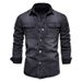 ActiveGo ActiveGo 2024 Spring Autumn New Men's Jacket Trendy European And American Style Casual Wholesale Washed Denim Top_voghion.com