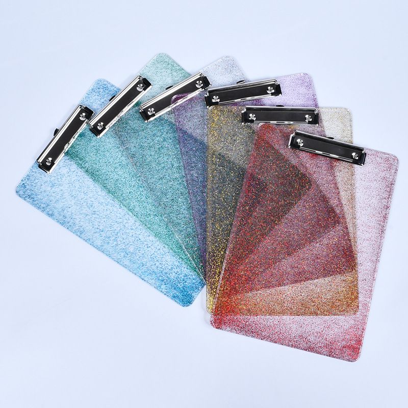 Factory plastic solid color with hook single force clip writing flat clip file box board clip printable LOGO_voghion.com