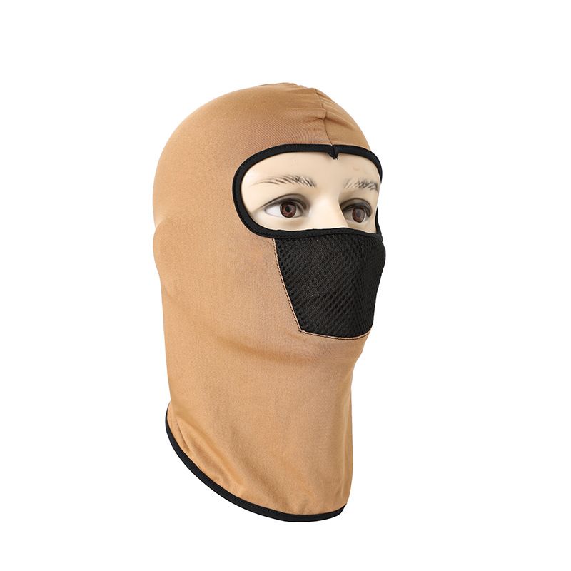 LazyZoom Integrierte Kapuze Outdoor-Sport Eisseide Sonnenschutz Atmungsaktiver Nackenschutz Kopfbedeckung Schal Fahrradmaske_voghion.com