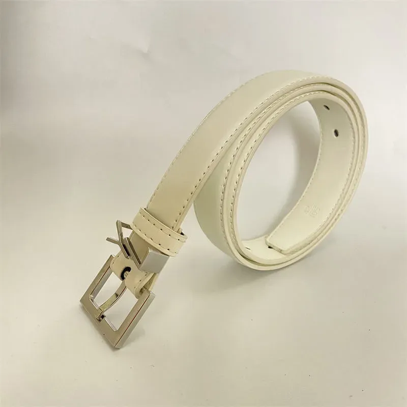 Herren für Damen 3,0 cm Breite Hochwertiger Herren-Designergürtel Schnalle Damenbund 6 Farben Optional Weiß Echt_voghion.com