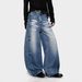 Unisex Vintage Washed Bootcut Jeans - Relaxed Fit High Waist Cleanfit Denim Pants With Cat Whiskers & Distressed Details_voghion.com
