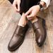 ShoeGlobe Photo Studio Parrucchiere Uomo Business Formale Pelle Bovina Trendy Fibbia Monk Gentleman Scarpe Fatte a Mano_voghion.com
