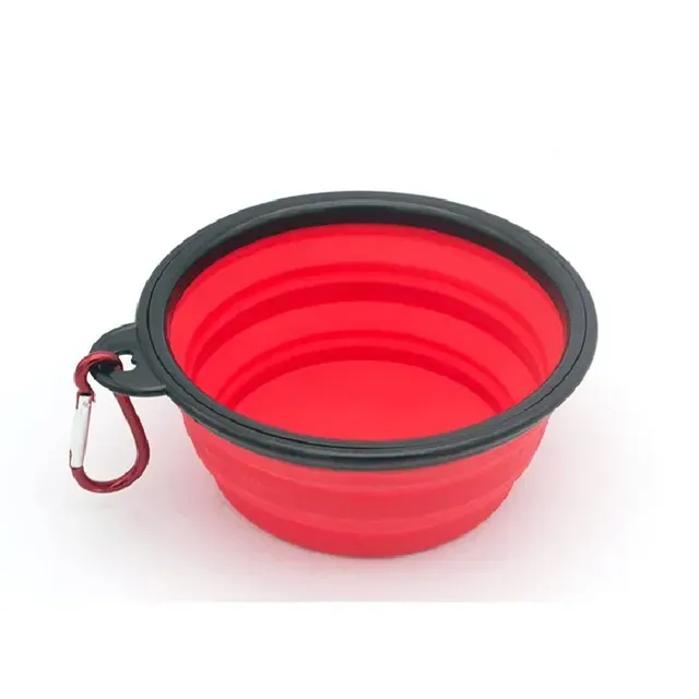 Silicone Dog Feeding Bowl, 1000 Ml, With Carabiner By PawParty Store_voghion.com