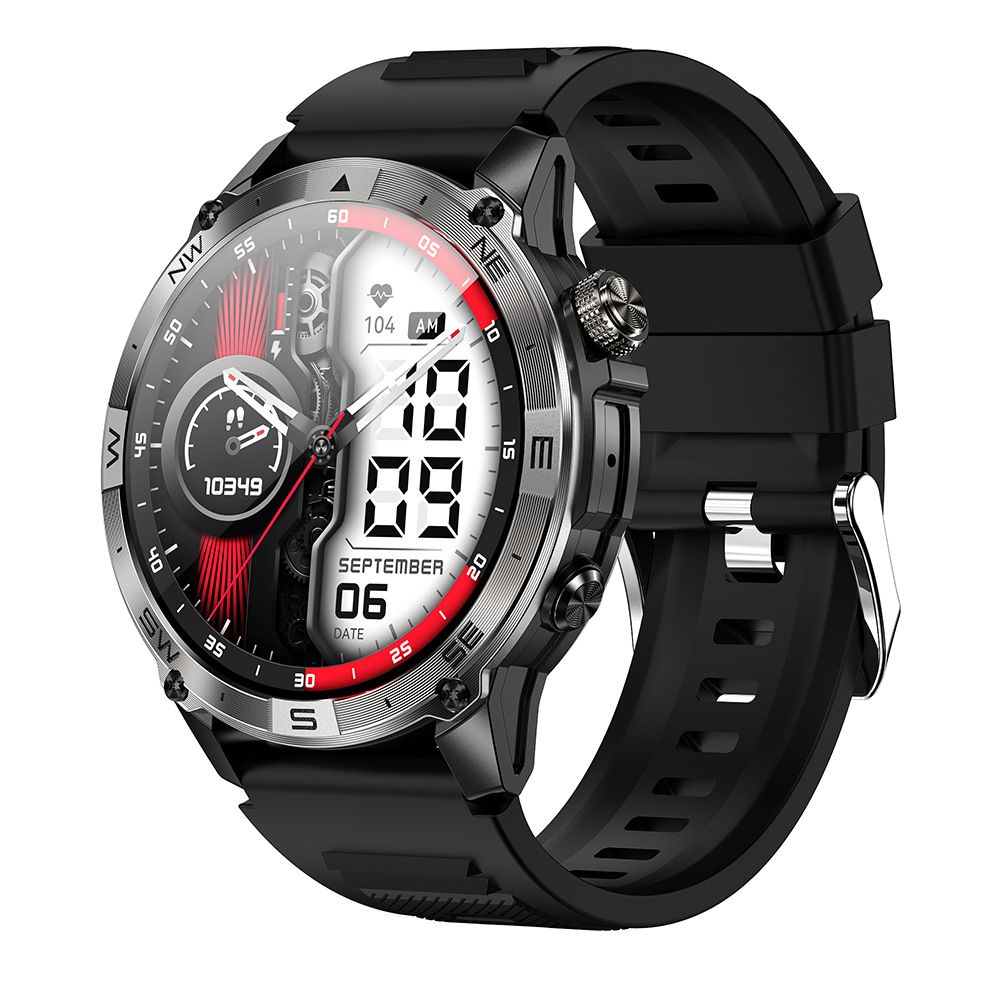 HK08 Smartwatch Bluetooth Call Outdoor GPS Multi Sport Heart Rate Blood Oxygen Pressure Compass Men's Wristband_voghion.com