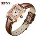 Elegant Square Women's Watch With Diamond Accents - Stainless Steel Strap & Mineral Glass - Quartz Movement - Water Resistant 30M_voghion.com