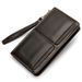 Supply Business Double Pocket Men's Wallet Long Wallet Multi Card Slots Genuine Leather Men's Handbag Clutch Bag_voghion.com