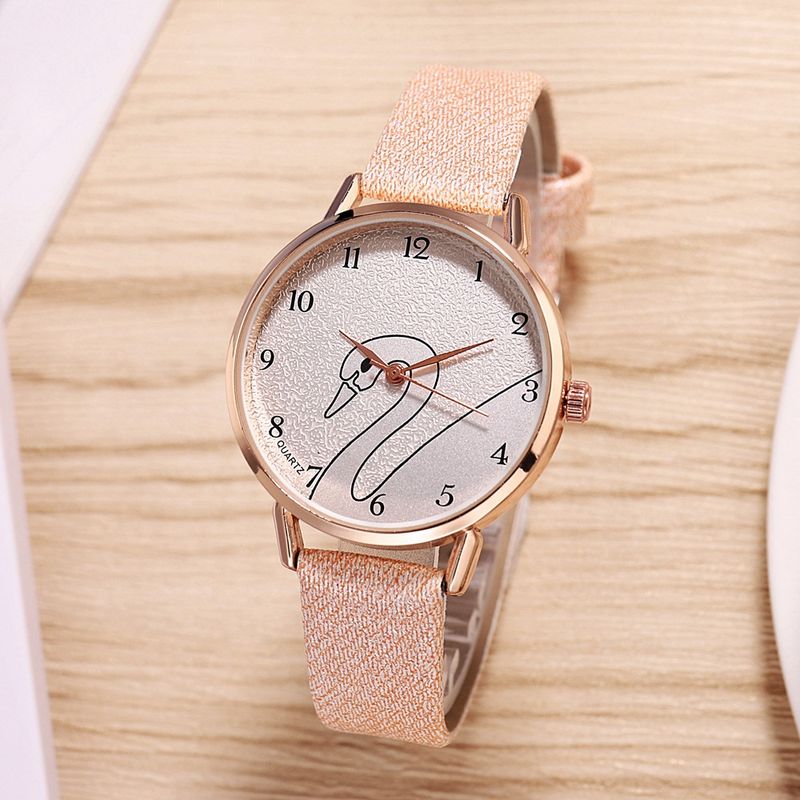 Fasionable Tin Belt Women's Female Duck Digital Face Middle Scool Student Instagram Original Su Minimalist Style_voghion.com