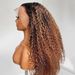 New Lace Front Long Curly Human Hair 13*4 Front Lace Front Mixed Wig Set_voghion.com
