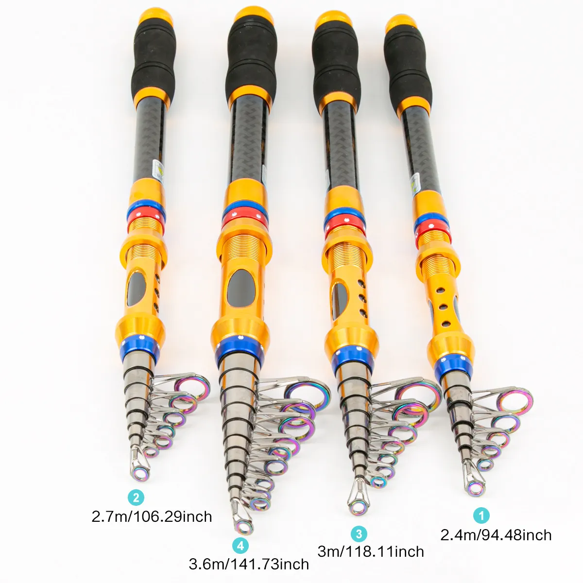 Carbon Fiber 2.4m 3.6m Telescopic Fishing Rod For Travel Long Distance Sea Fishing Casting Rod Fishing Rod Fishing Gear_voghion.com