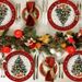 VIKAMA 4-Piece Christmas Snowflake Gold-Edged Placemats Holiday Tableware For Family Gatherings And Party Table Decor_voghion.com