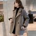 Women's Oversized Blazer Coat, Wool Blend Longline Single-Button Jacket, Casual Office Tweed Outerwear For Autumn & Winter_voghion.com