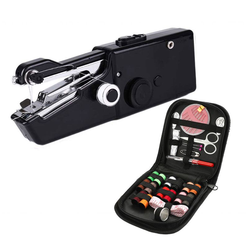 INNE Mașină de cusut manuală Mini Set de lucru manual portabil cu Kit de ață de uz casnic electric portabil DIY Instrument de cusut haine_voghion.com