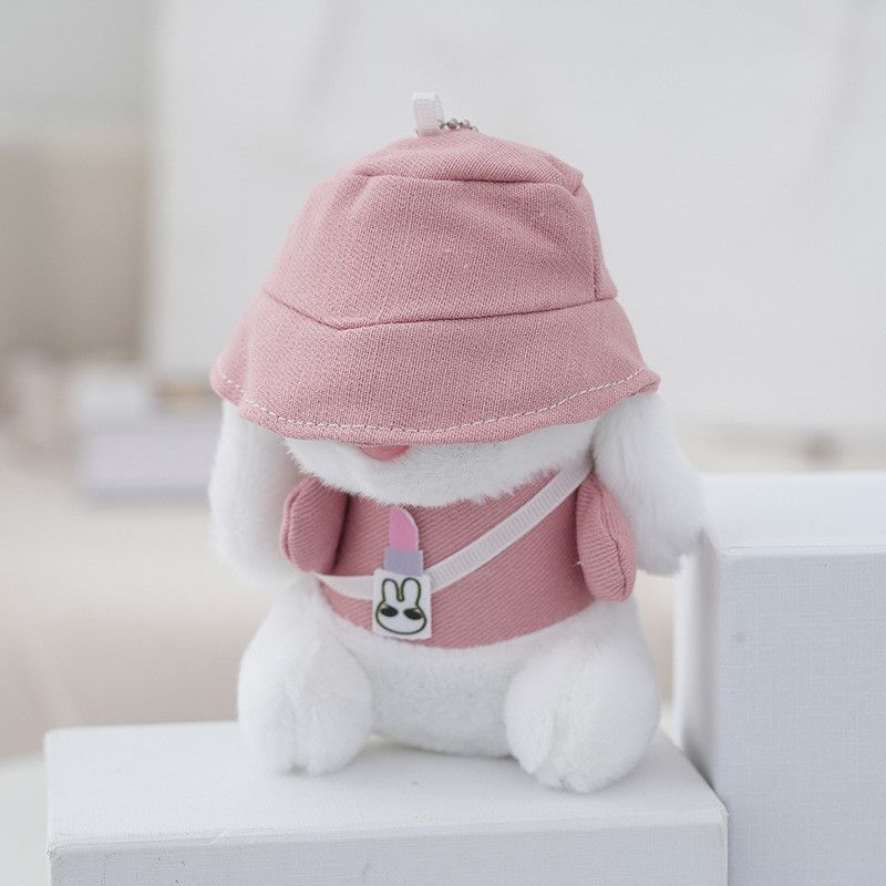 Plush Rabbit Adorable Keychain With Soft Velvet Hat Cute Backpack Decoration For Girls_voghion.com