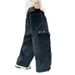 Meisjes stretch denim jeans voor kinderen comfortabele stijlvolle hoge taille wijde broek met elastische tailleband zachte katoenmix stof streetwear mode_voghion.com