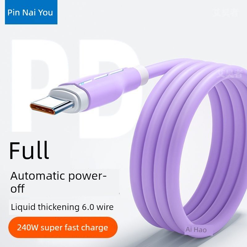 Unbeatable Quality 240W Flash Android Data For Huawei Honor Xiaomi Meizu Vivop With Light Fast Charging Cable 6A Long_voghion.com