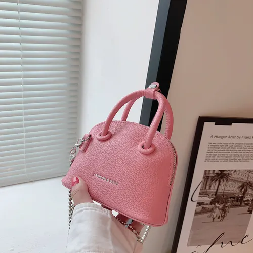 Small Chain Bag For Women 2023 New Fashion Litchi Pattern Mini Shell Bag For Women Fashion Bags Temperament Handheld Oblique_voghion.com