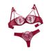 Women's Intimates Sexy Bra Thin Floral Embroidery Lace Edge Passion Temptation Pure Desire Style Fun Set_voghion.com