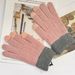 Warmer Touchscreen für Studenten, Winterhandschuhe, verdickte, einfarbige, gestrickte Vollfinger-Fahrradhandschuhe für den Außenbereich_voghion.com