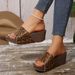 Summer Women's Platform Wedge Slides - Wide Width One Strap Chunky Sole Sandals For Casual Comfort_voghion.com