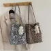 Borsa a tracolla in tela alla moda con stampa leopardata, grande capacità, stile coreano chic, casual, da donna_voghion.com