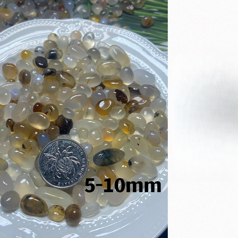 Natural Ocean Chalcedony Agate Pebbles Fish Tank Bottom Sand Stone Decoration Gardening Succulent Flower Pot Landscape_voghion.com