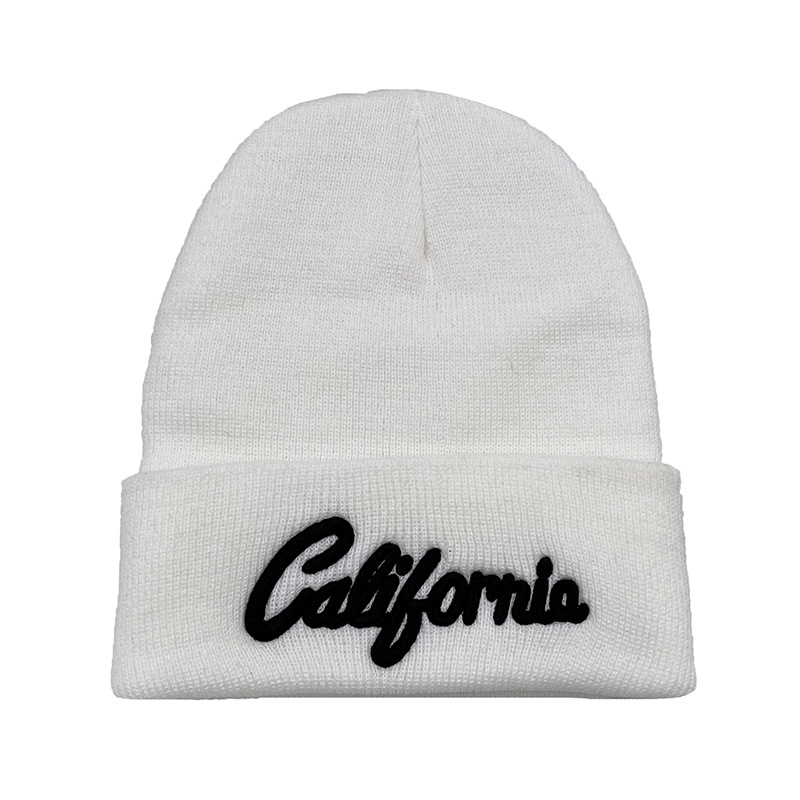 Bordados chapéus de malha masculinos e femininos, pulôveres térmicos de outono e inverno, chapéus hip-hop, chapéus de lã, chapéus frios_voghion.com