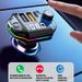 Auto Bluetooth 5.0 FM-Transmitter Dual USB Typ-C Ladegerät Drahtloser Freisprech-Audioempfänger MP3-Player Atmosphärenlichtadapter_voghion.com