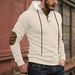 Felpa con cappuccio casual da uomo, nuova, semplice e alla moda, a maniche lunghe, sportiva_voghion.com