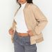 Veste coupe-vent ample et chaude à fermeture éclair pour femme_voghion.com