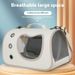 Kæledyrsudflugter, Bærbar til hunde og katte, Crossbody-bil med små hunde, Åndbar, Stor kapacitet, Sideåbning,_voghion.com
