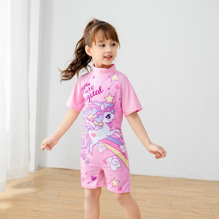 Baby clothesCartoon children's swimsuit cute boys and girls swimsuit small and medium children one-piece baby quick dry swimming loading_voghion.com
