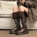 Platform Over-the-Knee For Women 2025 Autumn Winter New Style Two-Way Versatile Soft Leather Chunky Heel Riding Long_voghion.com