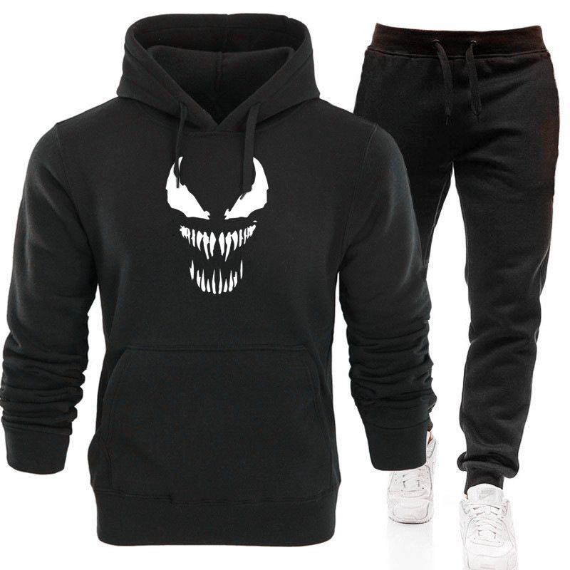 Ensemble de sweat à capuche en polaire pour homme, imprimé hip-hop, mode urbaine_voghion.com