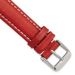 DeBeer 18mm Red Sport Leather With White Stitching And Silver-tone Buckle 7.5 Inch Watch Band_voghion.com