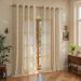 French Floral Lace Voile Curtains - Beige Light Filtering Sheer Drapes For Bedroom & Living Room (130x160/214/241cm)_voghion.com