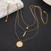 Meichen 2024 New Hot Selling Creative Combination Star Moon Coin Long Metal Strip Pendant Multi Layered Necklace_voghion.com