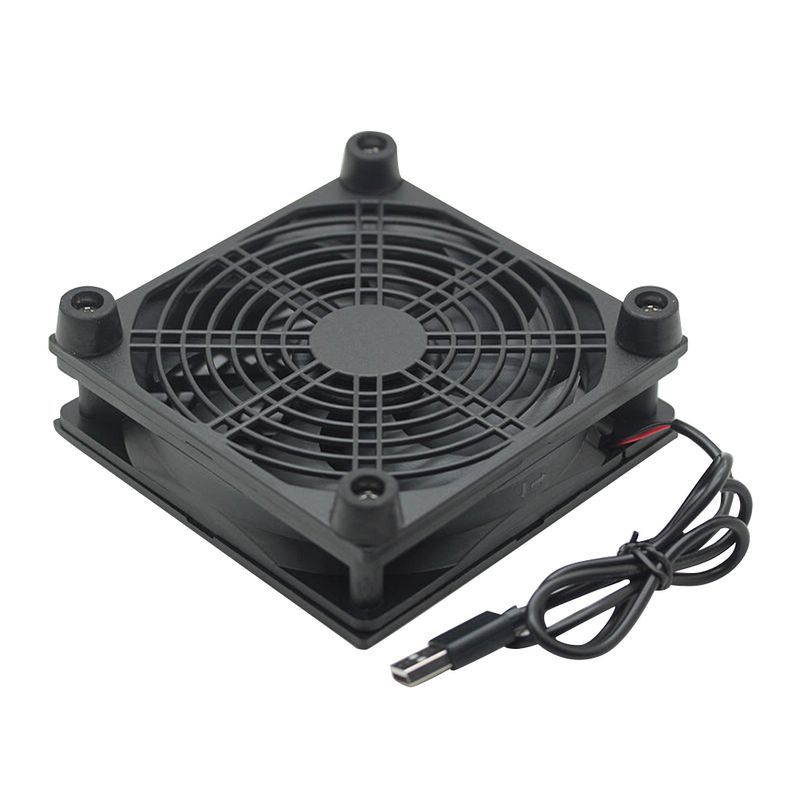12cm 5V USB Strømforsyning TV Set-Top Box Router Køler Køler Luftkøler Ventilator_voghion.com