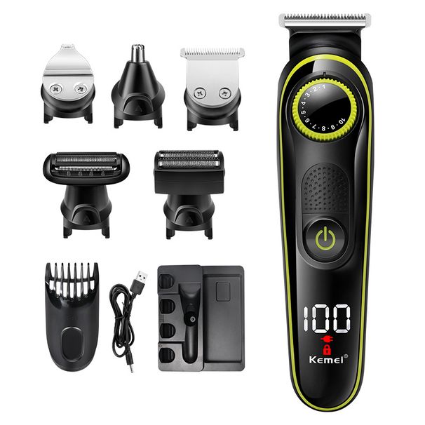 Kit tagliacapelli professionale 5 in 1 - Tagliacapelli elettrico per uomo con rifinitore per peli del naso e accessorio per la cura di barba, corpo e calvizie._voghion.com