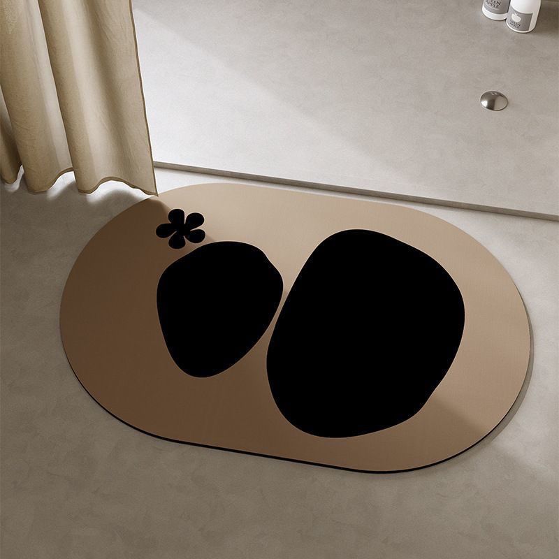 Simple And Elegant Diatomaceous Earth Absorbent Quick-Dry Non-Slip Rubber Base Foot Mat Bathroom Entrance Carpet_voghion.com