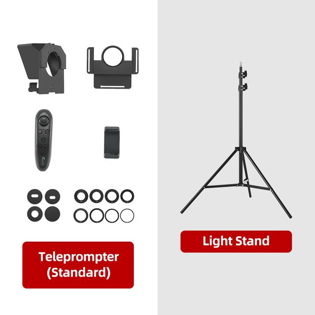 Pronstoor Phone and DSLR Recording Mini Teleprompter Portable Inscriber Mobile Teleprompter Artifact Video With Remote Control_voghion.com