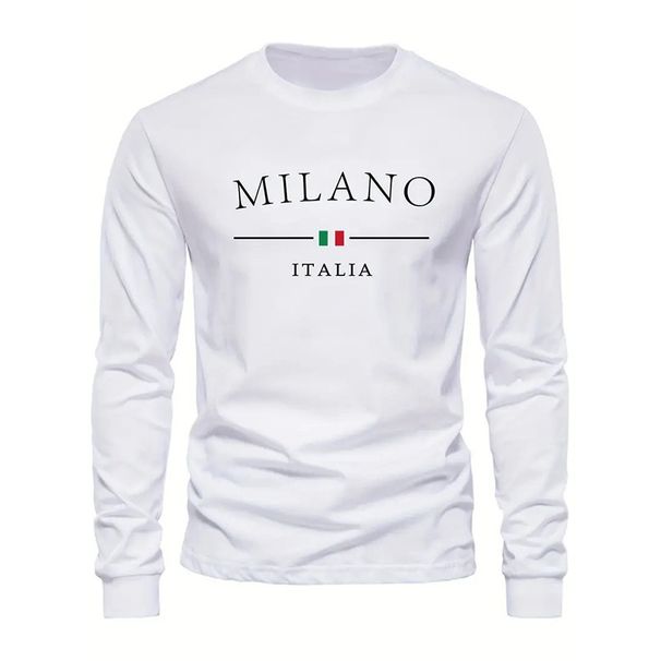 "Herren-Langarm-T-Shirt mit Grafikdruck – Oversized-Passform mit 3D-Schriftzug, feuchtigkeitsableitendes Polyester für Streetwear (Größen XXS-XXXL)"_voghion.com