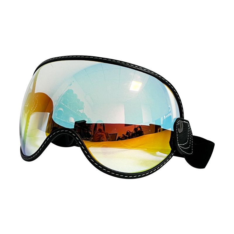 Bubble Visor Zonnebescherming Universele Lens Full Face Helm 3/4 Stootvast Winddicht Zandbestendig Strap-on Goggles_voghion.com