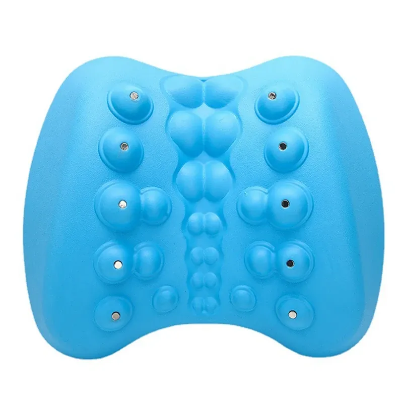 Soft Lumbar Support Magnetic Therapy Pillow Traction Straight Spine Relax Back Waist Massage Stretcher Device Lumbar Massager_voghion.com