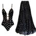 Maillot de bain une pièce à imprimé pois et motif V profond pour femme, modèle 2025, 25316_voghion.com