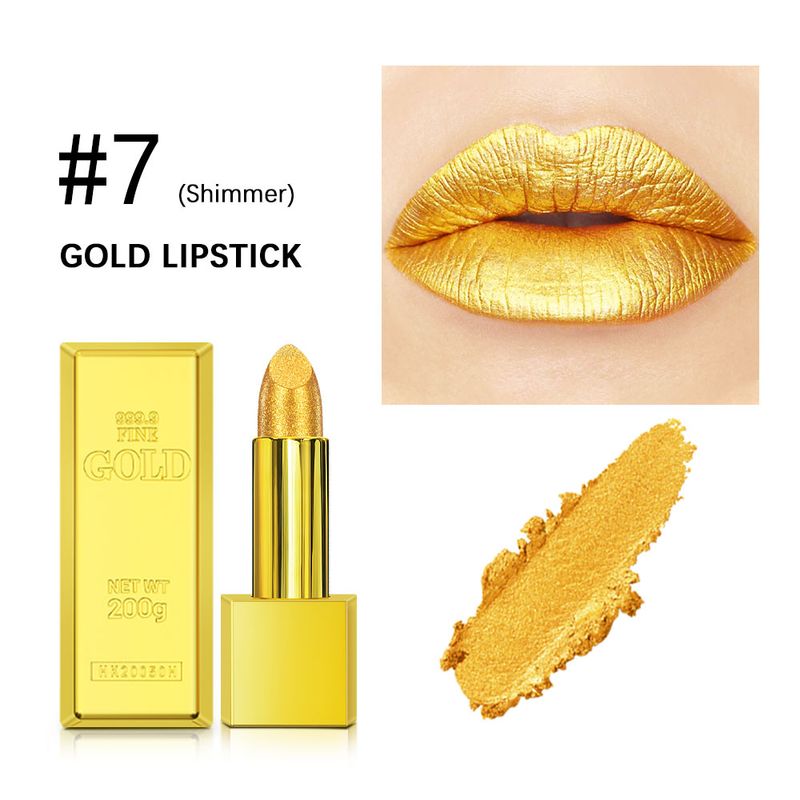 Colori Glitter 7 Rossetto rosa oro Impermeabile Idratante a lunga durata Veet Matte Lip Tint Rosso Rosa Sexy_voghion.com