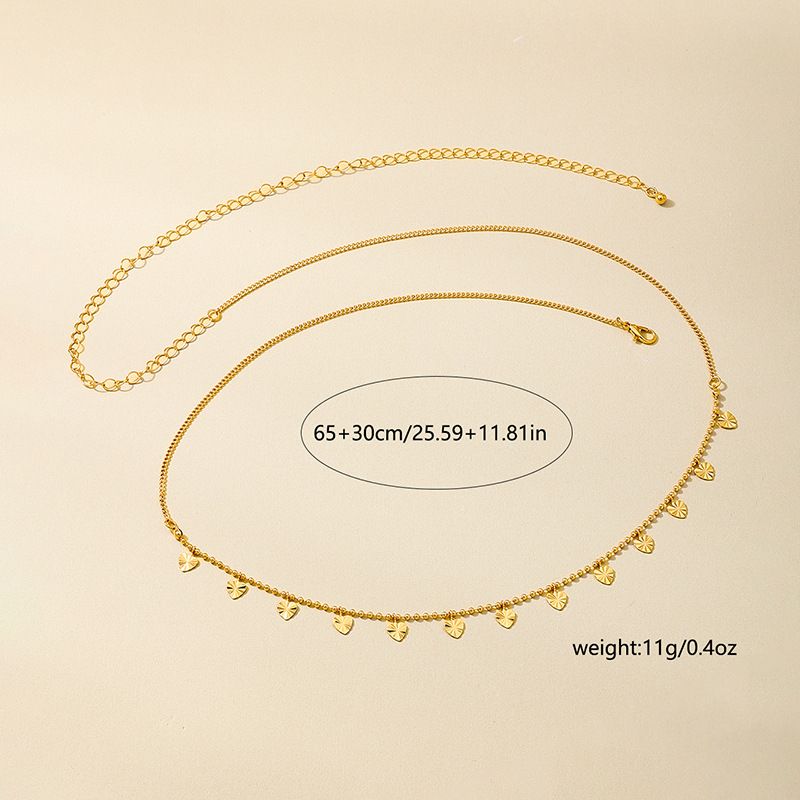 Women's Jewelry Simple And Versatile Fashion Minimalist Tassel Jewelry Metal Chain Love Pendant Women's Waist Chain Navel Ornament_voghion.com
