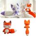 Peluche adorabile piccolo giocattolo di volpe con coda soffice_voghion.com
