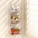 Wall-Mounted Plastic Spice Basket – No-Drill Kitchen Organizer For Garlic, Ginger & Onions Modern INS Style, Multi-Purpose Storage_voghion.com