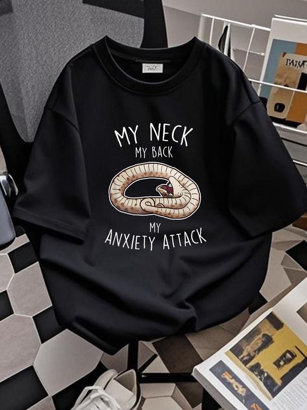 Divertente maglietta con serpente Hognose, amante dei rettili, mamma carina, papà che fa il morto, grafica morbida, traspirante, comoda, leggermente casual, estiva da uomo_voghion.com